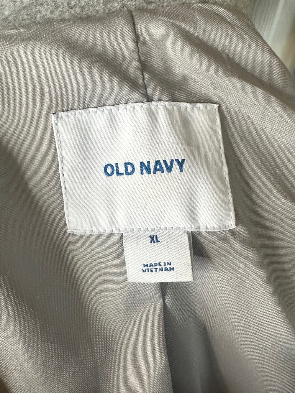 Old Navy Light Gray Double-Breasted Pea Coat - Picture 2 of 5